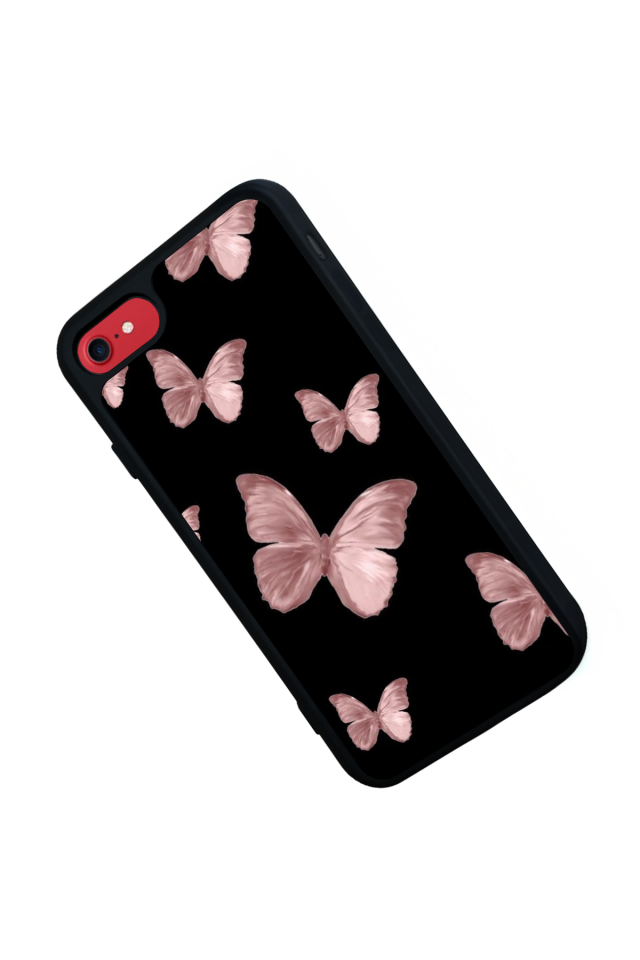iPhone 8 Uyumlu Kelebek Tasarımlı Glossy Premium Kılıf