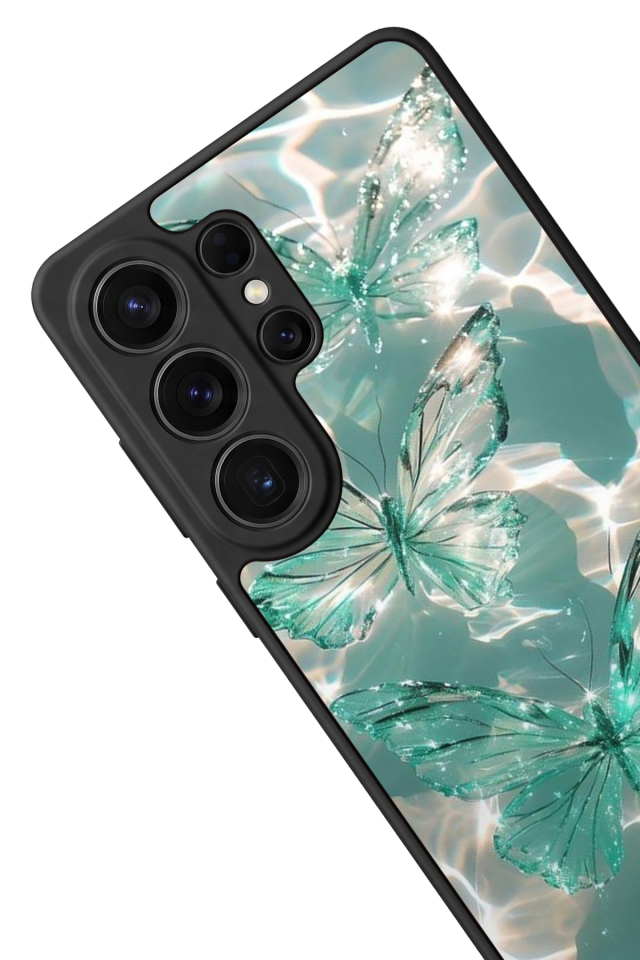 Samsung Galaxy S26 Ultra Uyumlu Kelebek Tasarımlı Glossy Premium Kılıf