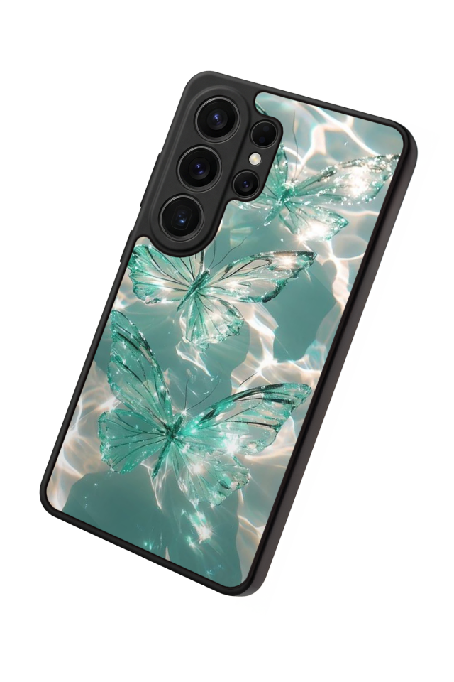 Samsung Galaxy S26 Ultra Uyumlu Kelebek Tasarımlı Glossy Premium Kılıf