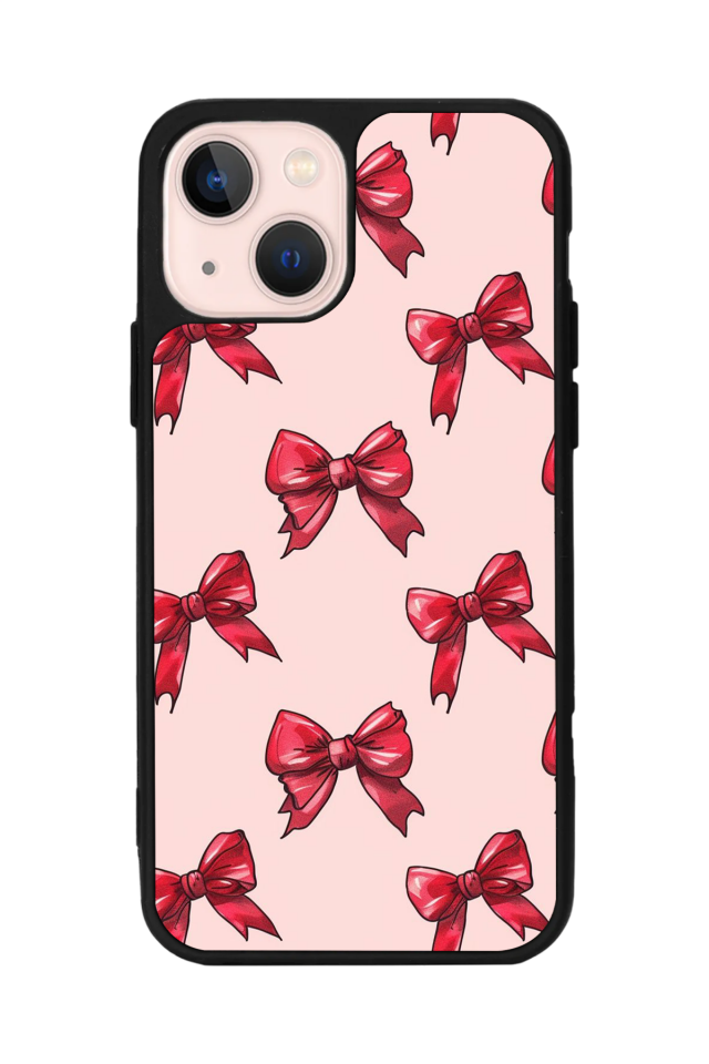 iPhone 15 Plus Uyumlu Kurdele Tasarımlı Glossy Premium Kılıf