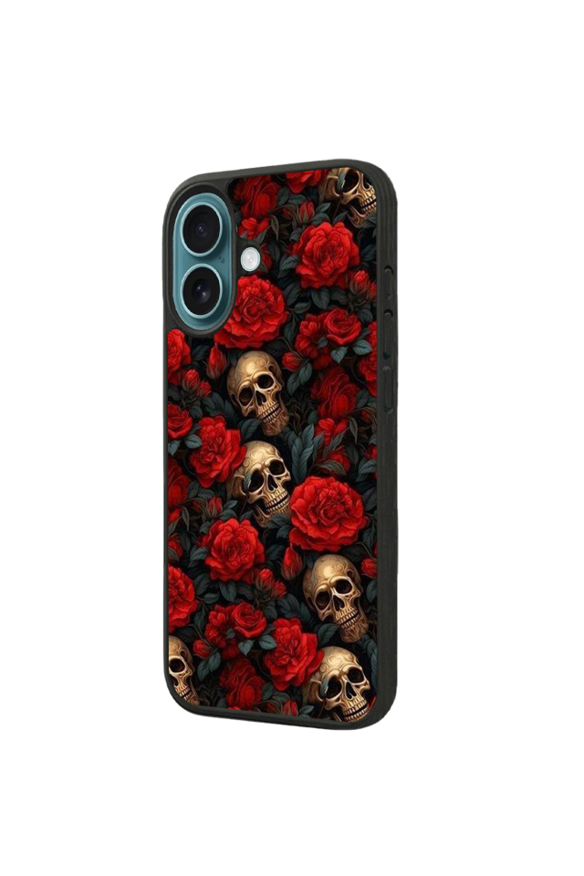 iPhone 16 Plus Uyumlu KuruKafa Tasarımlı Glossy Premium Kılıf