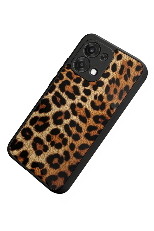 Oppo A6 Pro Uyumlu Leopar Tasarımlı Glossy Premium Kılıf