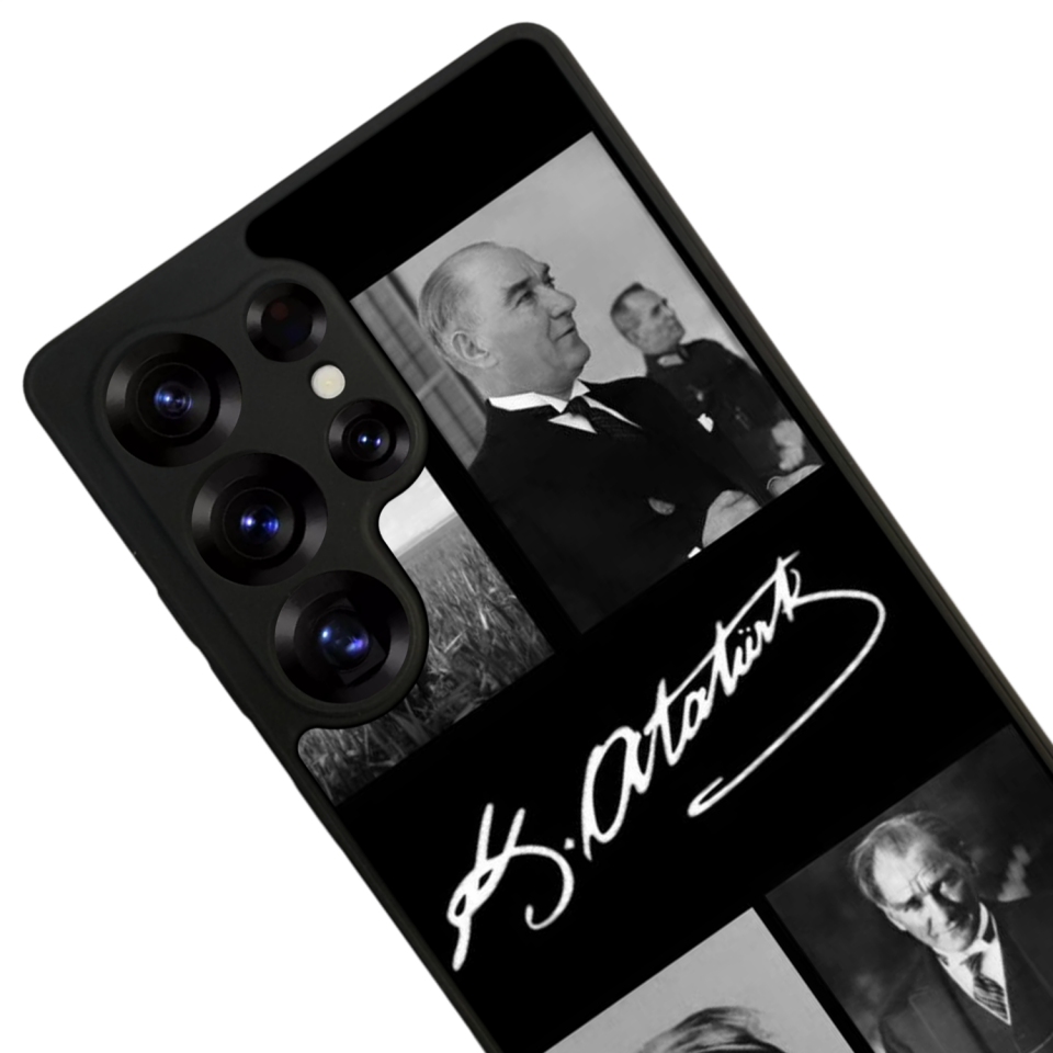 Samsung Galaxy S25 Ultra Uyumlu Mustafa Kemal Ataturk Tasarımlı Glossy Premium Kılıf