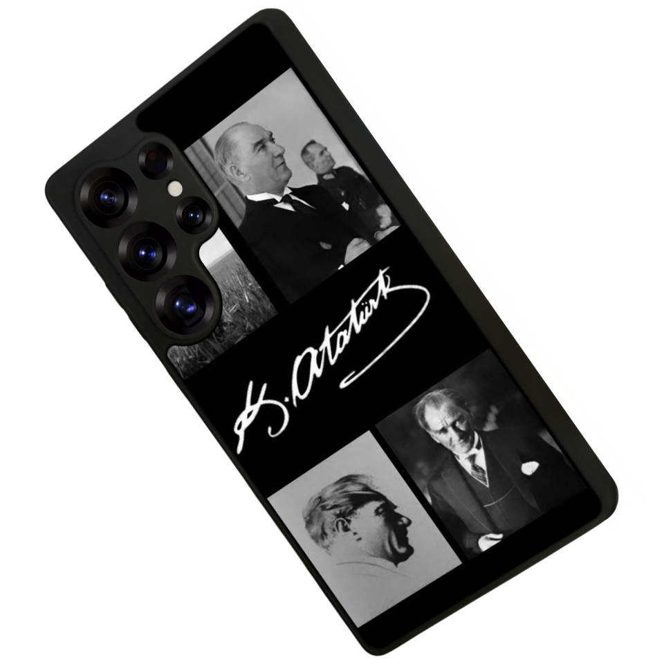 Samsung Galaxy S25 Ultra Uyumlu Mustafa Kemal Ataturk Tasarımlı Glossy Premium Kılıf