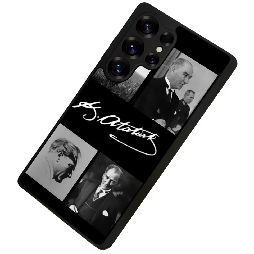 Samsung Galaxy S25 Ultra Uyumlu Mustafa Kemal Ataturk Tasarımlı Glossy Premium Kılıf