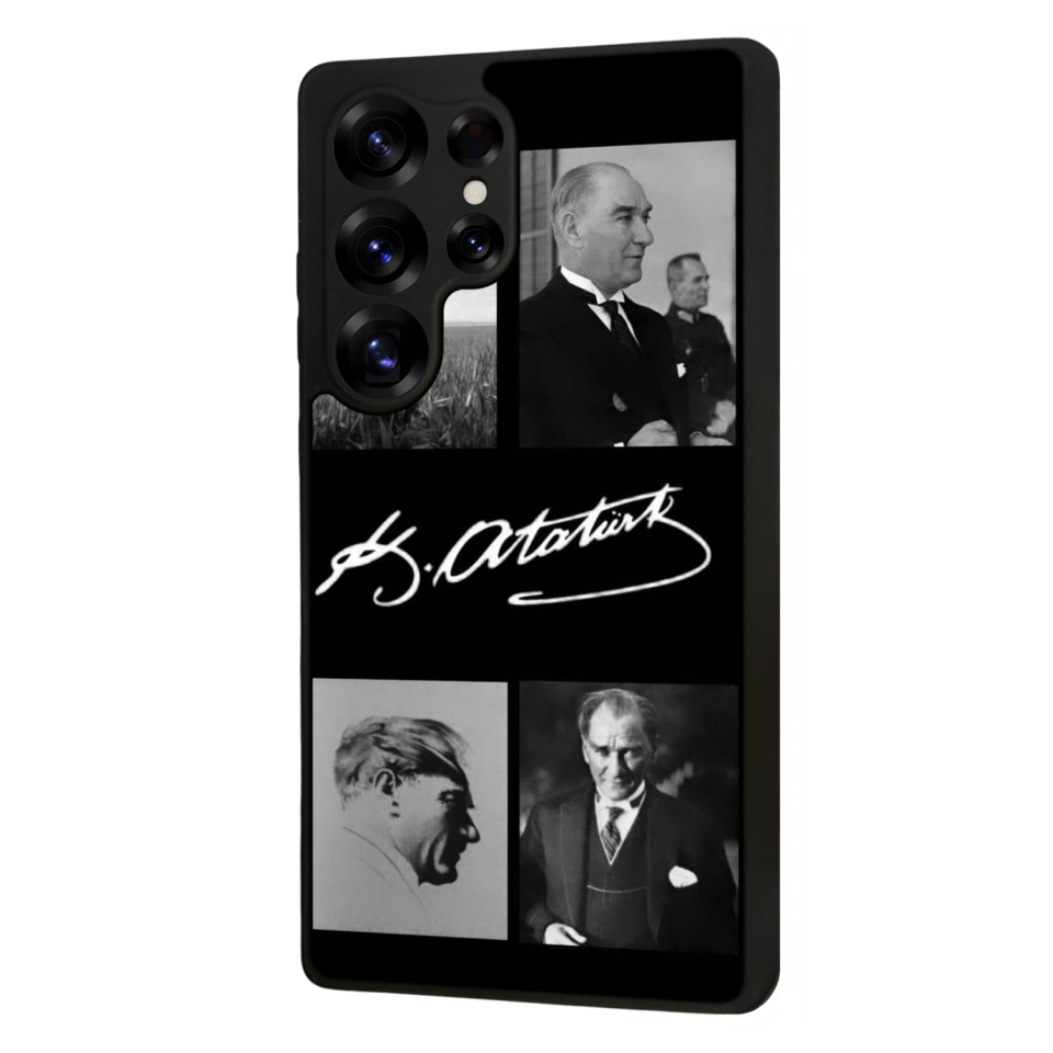 Samsung Galaxy S25 Ultra Uyumlu Mustafa Kemal Ataturk Tasarımlı Glossy Premium Kılıf