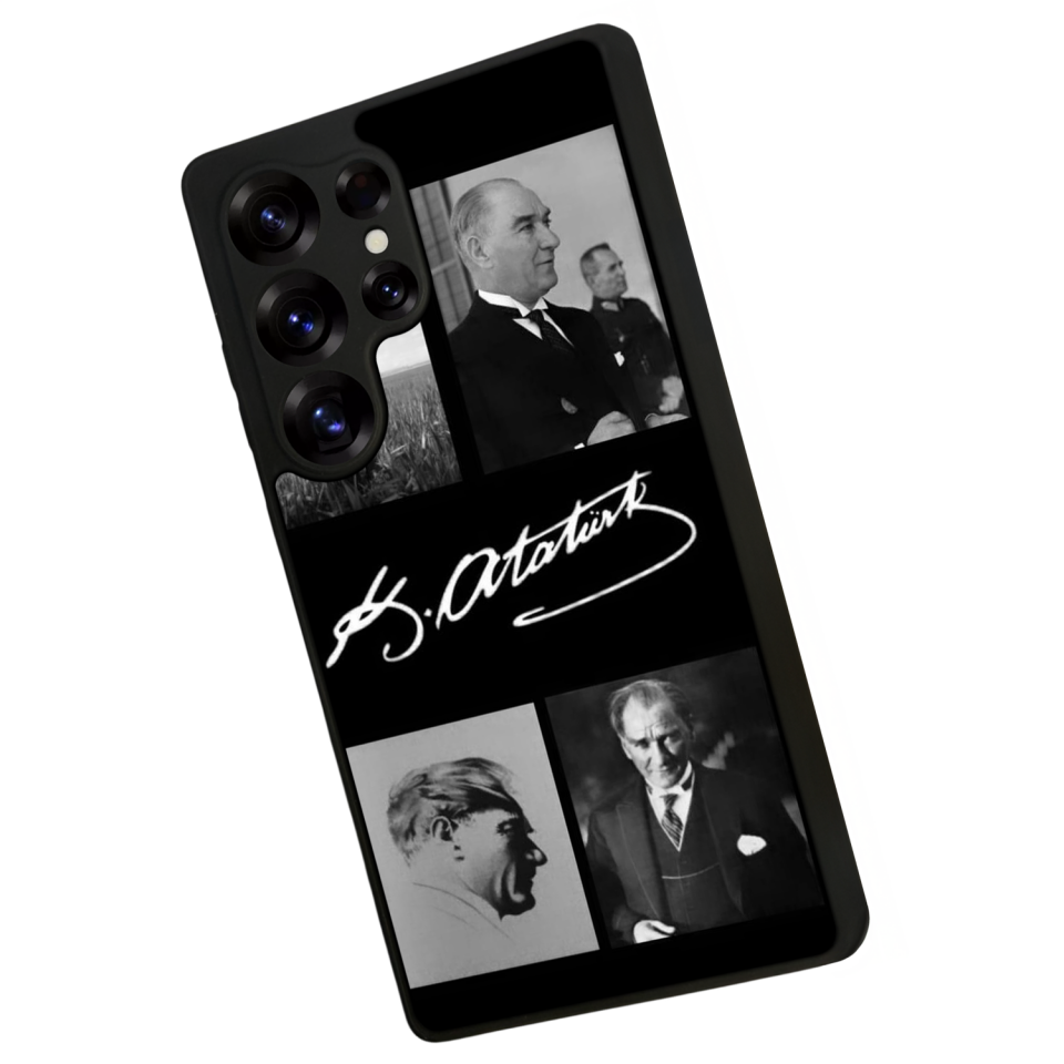 Samsung Galaxy S25 Ultra Uyumlu Mustafa Kemal Ataturk Tasarımlı Glossy Premium Kılıf