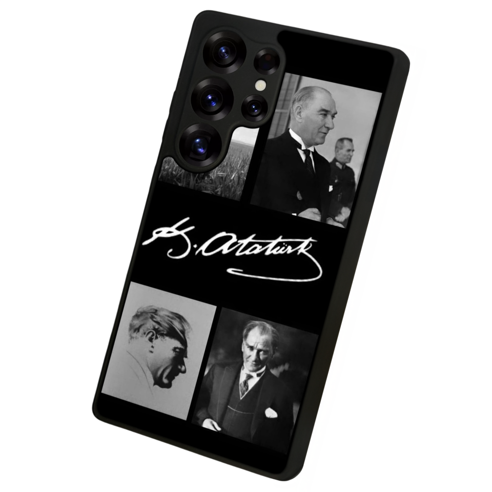 Samsung Galaxy S25 Ultra Uyumlu Mustafa Kemal Ataturk Tasarımlı Glossy Premium Kılıf