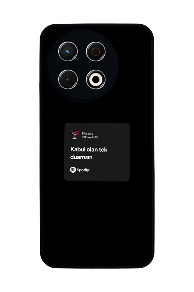 Tecno Spark 30 Pro Uyumlu Sarki Sozleri Tasarımlı Glossy Premium Kılıf