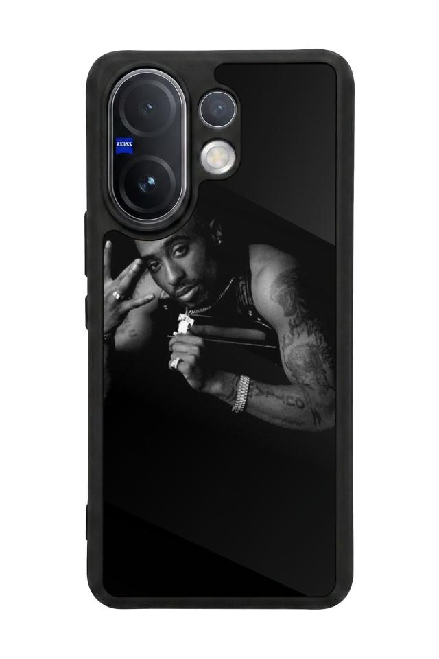 Vivo V60 Uyumlu Tupac Tasarımlı Glossy Premium Kılıf