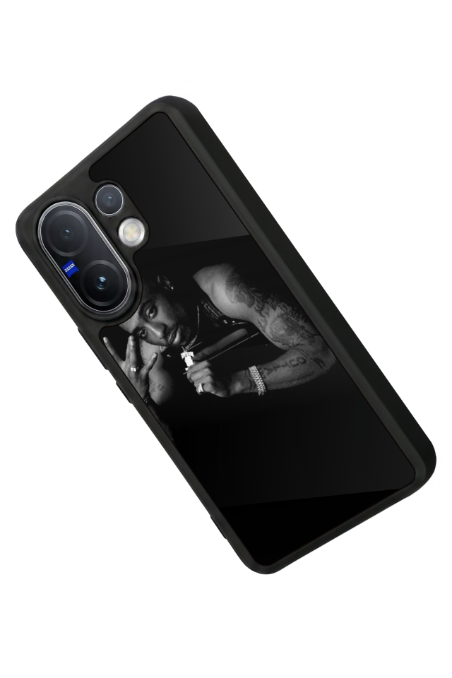 Vivo V60 Uyumlu Tupac Tasarımlı Glossy Premium Kılıf