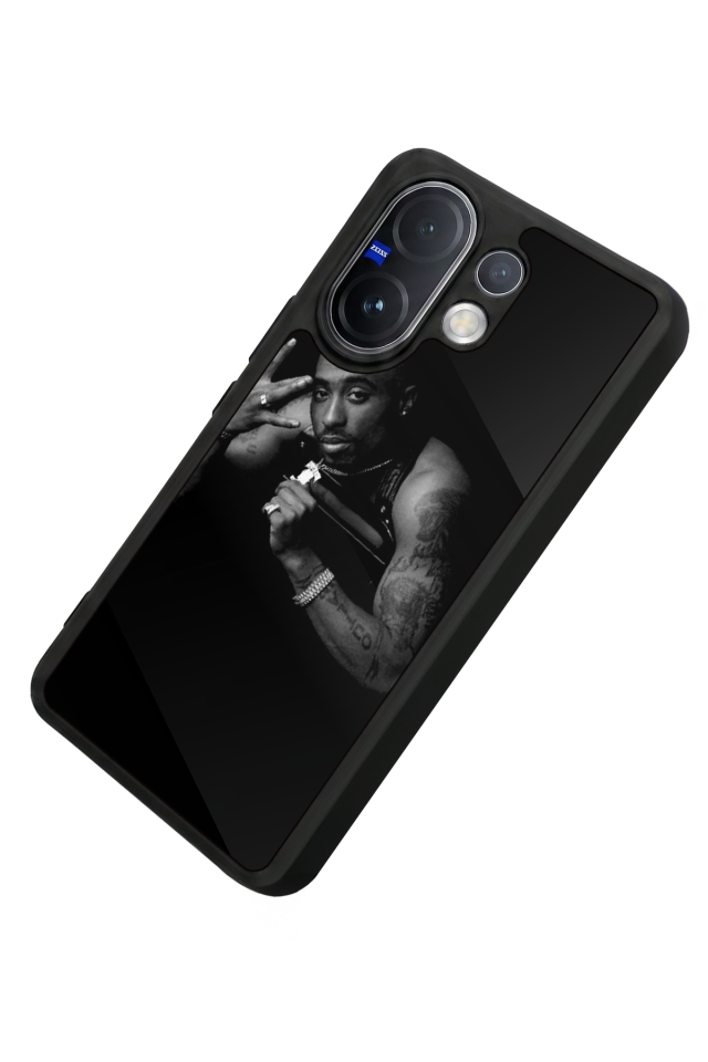 Vivo V60 Uyumlu Tupac Tasarımlı Glossy Premium Kılıf
