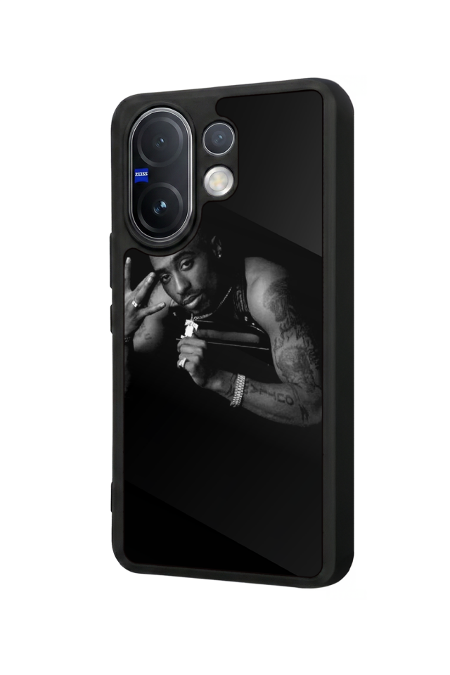 Vivo V60 Uyumlu Tupac Tasarımlı Glossy Premium Kılıf