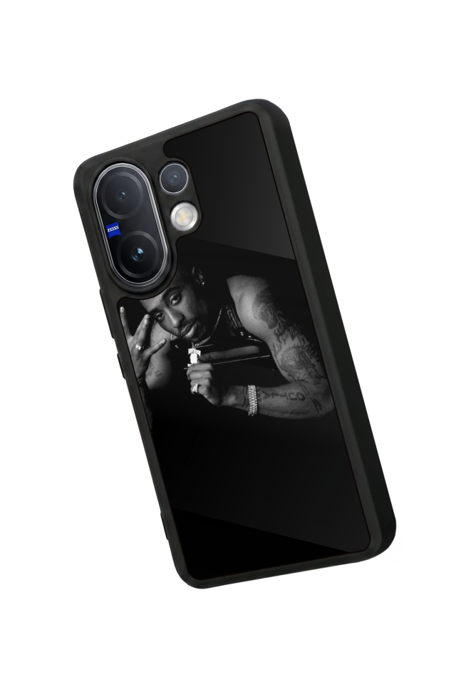 Vivo V60 Uyumlu Tupac Tasarımlı Glossy Premium Kılıf