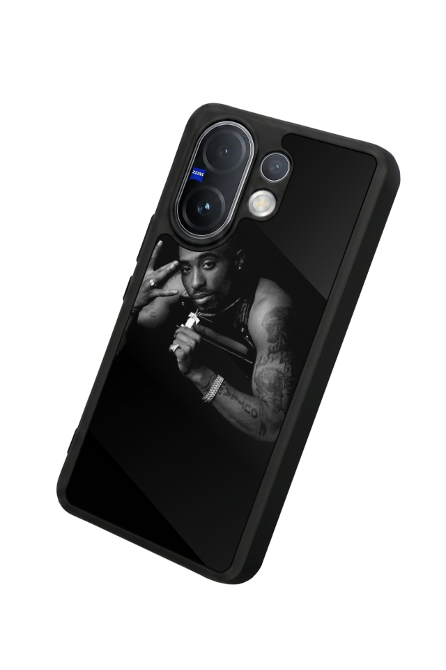 Vivo V60 Uyumlu Tupac Tasarımlı Glossy Premium Kılıf