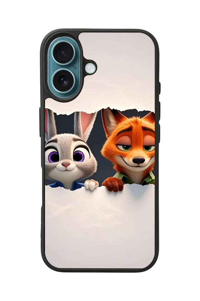 iPhone 16 Plus Uyumlu Zootropolis Tasarımlı Glossy Premium Kılıf