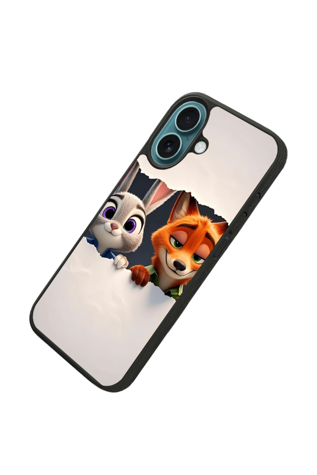 iPhone 16 Plus Uyumlu Zootropolis Tasarımlı Glossy Premium Kılıf
