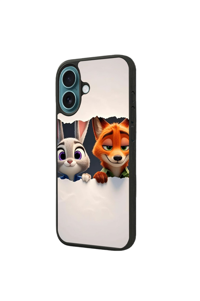iPhone 16 Plus Uyumlu Zootropolis Tasarımlı Glossy Premium Kılıf