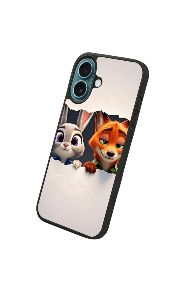 iPhone 16 Plus Uyumlu Zootropolis Tasarımlı Glossy Premium Kılıf