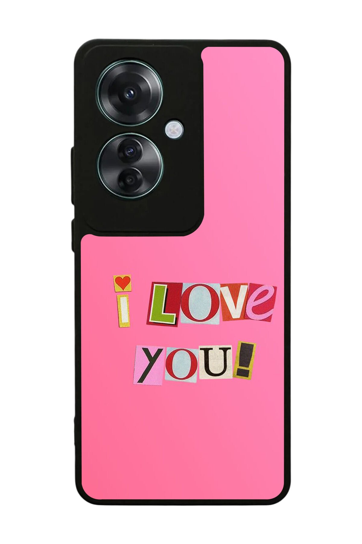 Oppo Reno 11F Uyumlu Kalp Love Tasarımlı Glossy Premium Kılıf