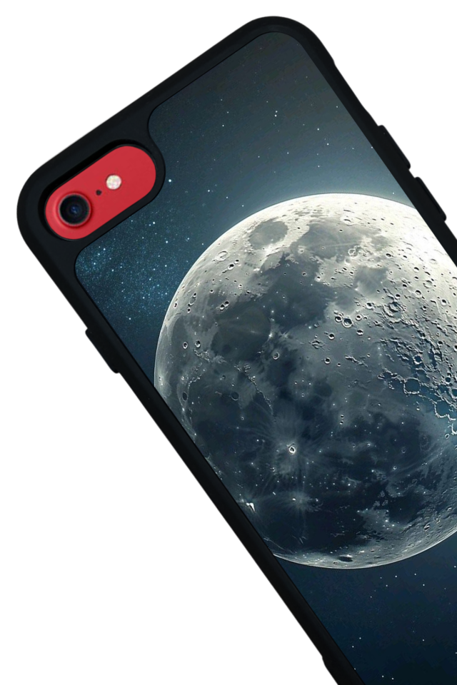 iPhone SE Uyumlu Ay Tasarımlı Glossy Premium Kılıf