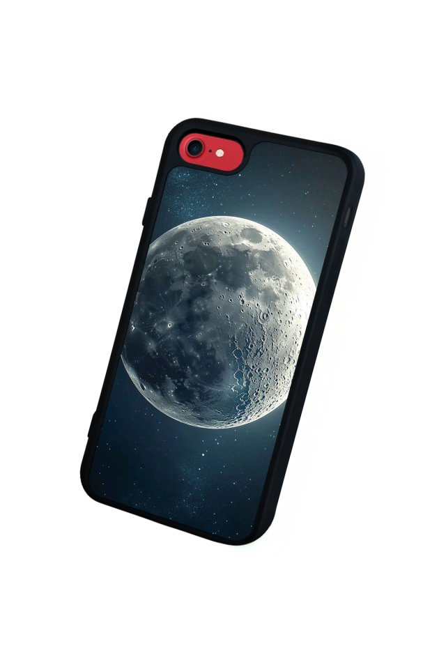 iPhone SE Uyumlu Ay Tasarımlı Glossy Premium Kılıf