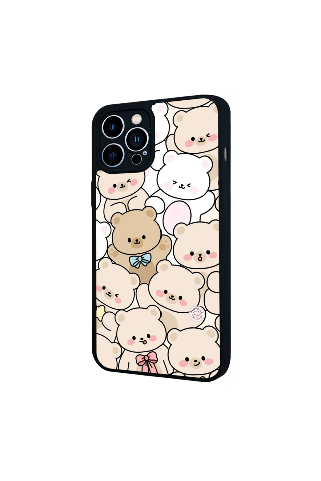 iPhone 13 Pro Max Uyumlu Ayı Tasarımlı Glossy Premium Kılıf