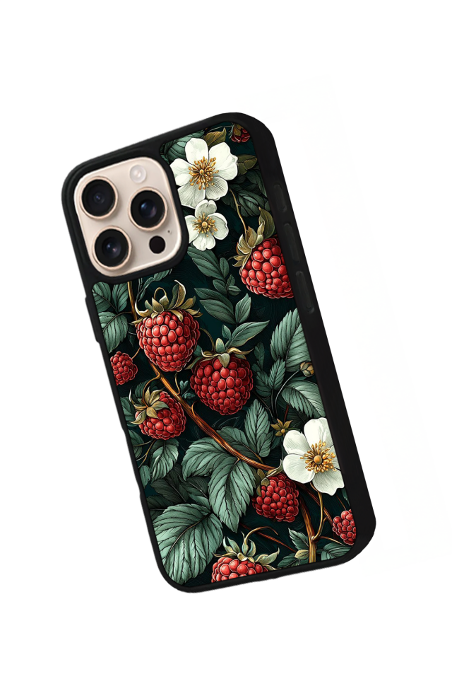 iPhone 15 Pro Uyumlu Botanik Tasarımlı Glossy Premium Kılıf