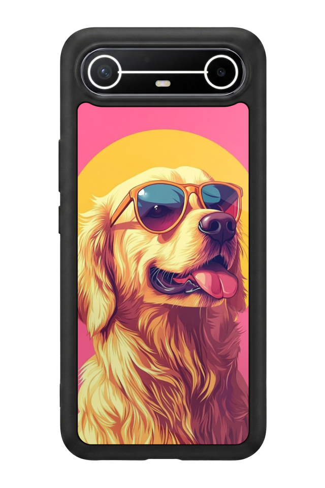 Tecno Spark Slim 5G Uyumlu Golden Kopek Tasarımlı Glossy Premium Kılıf