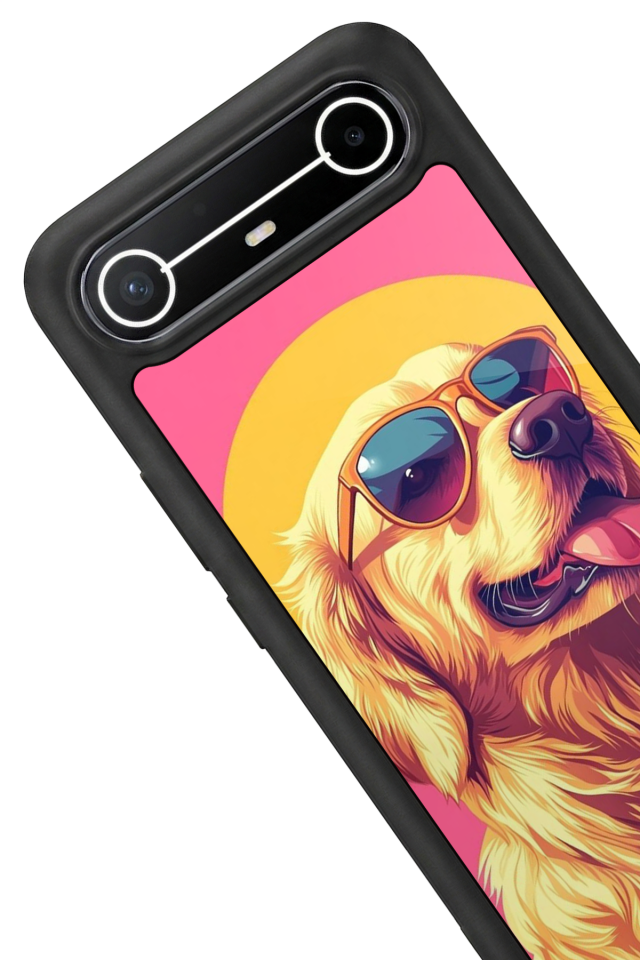 Tecno Spark Slim 5G Uyumlu Golden Kopek Tasarımlı Glossy Premium Kılıf