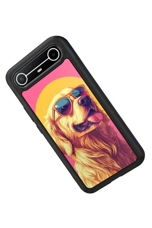 Tecno Spark Slim 5G Uyumlu Golden Kopek Tasarımlı Glossy Premium Kılıf