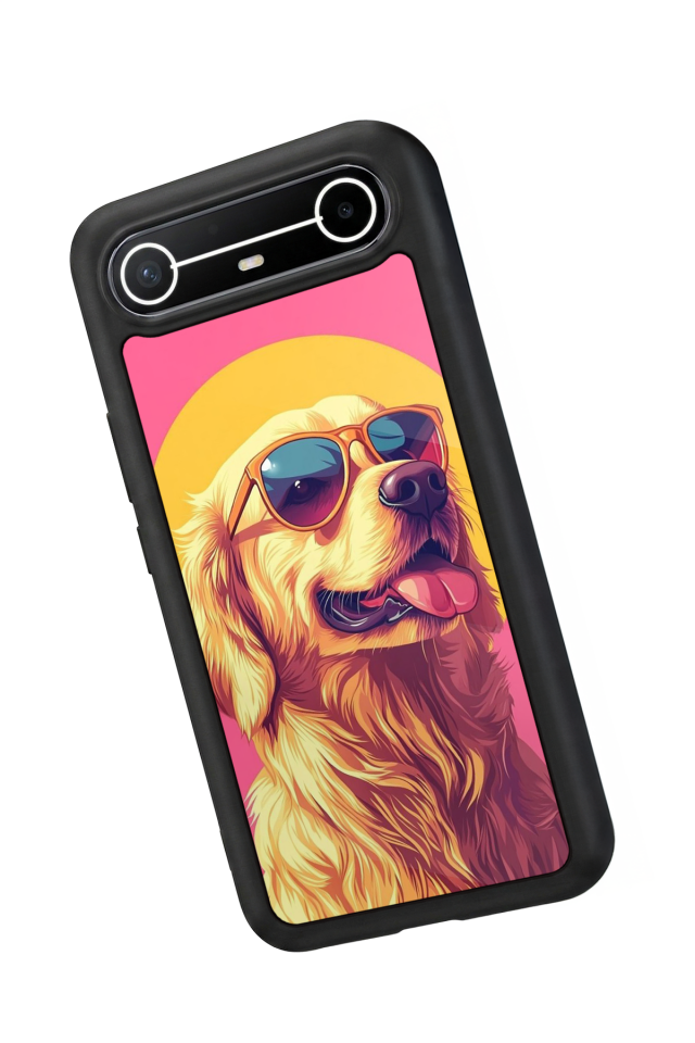 Tecno Spark Slim 5G Uyumlu Golden Kopek Tasarımlı Glossy Premium Kılıf