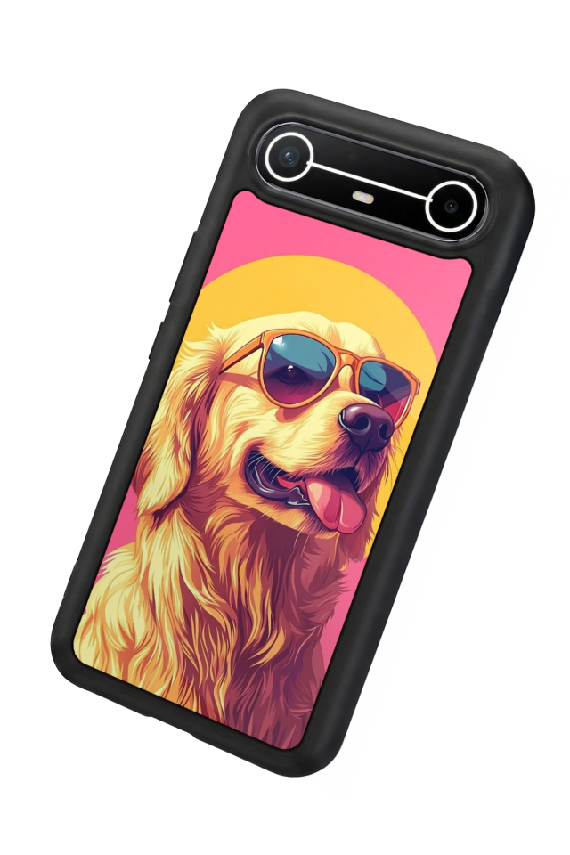 Tecno Spark Slim 5G Uyumlu Golden Kopek Tasarımlı Glossy Premium Kılıf