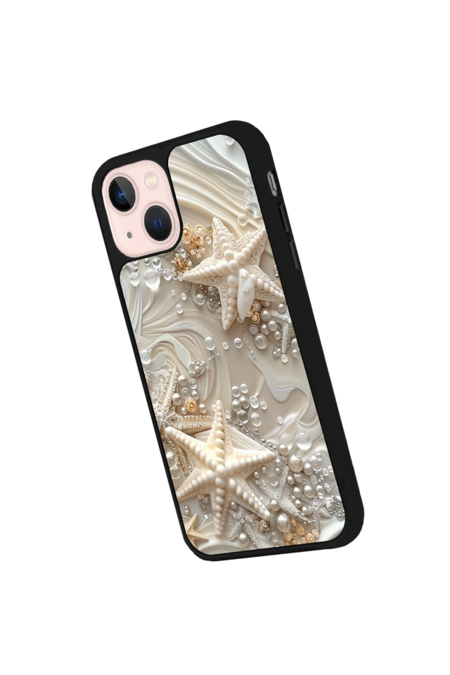 iPhone 13 Mini Uyumlu  İnci Tasarımlı Glossy Premium Kılıf