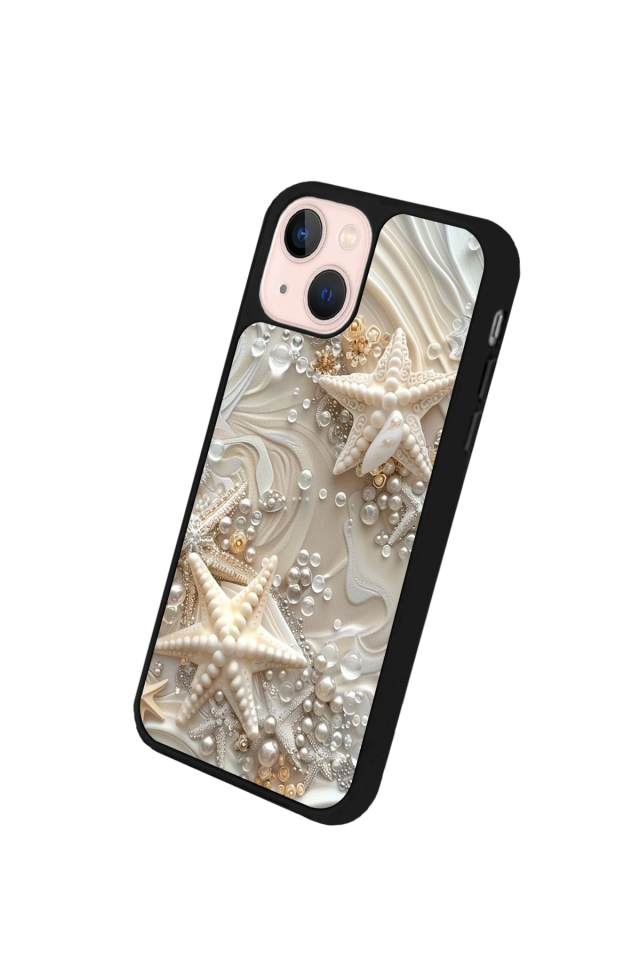 iPhone 13 Mini Uyumlu  İnci Tasarımlı Glossy Premium Kılıf
