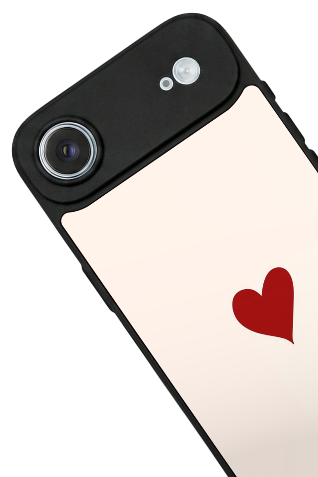 iPhone 17 Air Uyumlu Kalp Love Tasarımlı Glossy Premium Kılıf