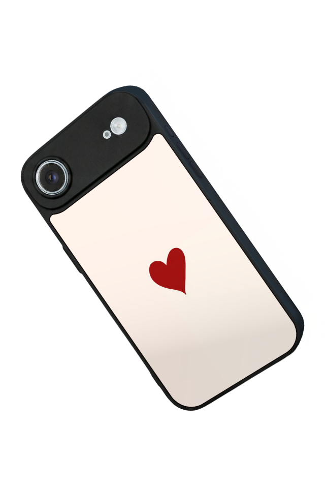 iPhone 17 Air Uyumlu Kalp Love Tasarımlı Glossy Premium Kılıf