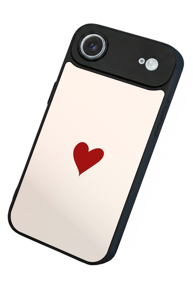 iPhone 17 Air Uyumlu Kalp Love Tasarımlı Glossy Premium Kılıf
