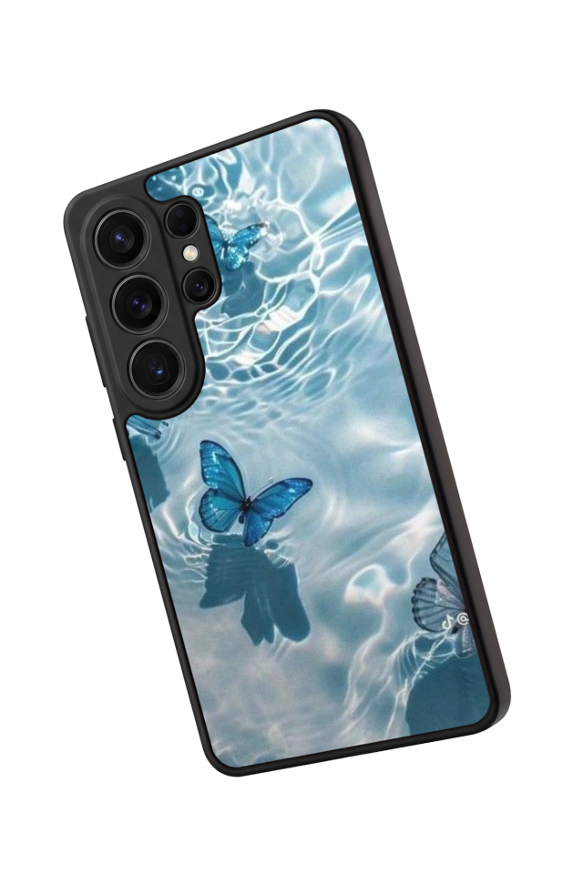 Samsung Galaxy S26 Ultra Uyumlu Kelebek Tasarımlı Glossy Premium Kılıf