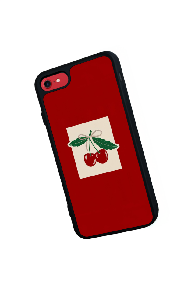 iPhone 7 Uyumlu Kiraz Tasarımlı Glossy Premium Kılıf