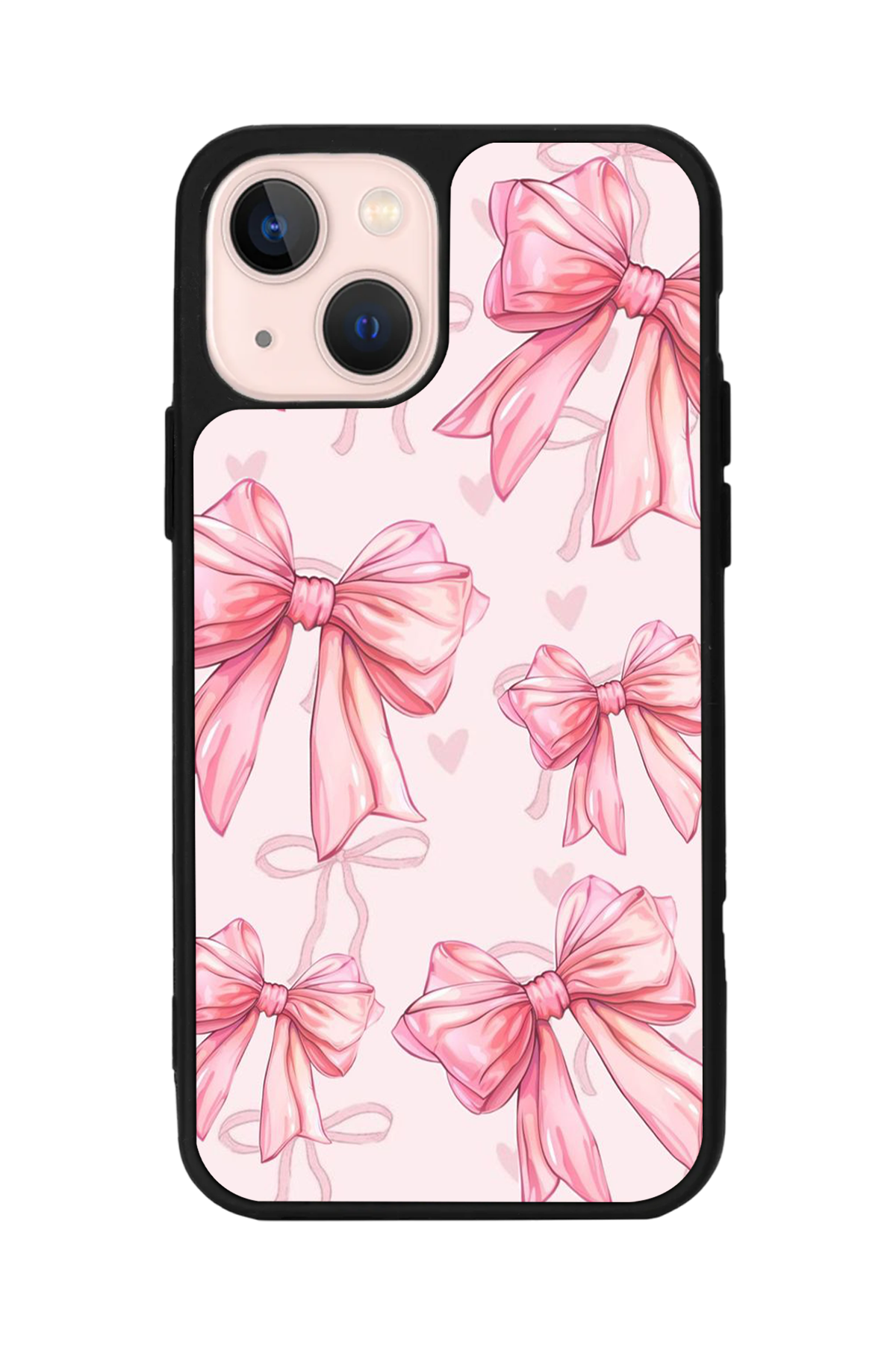 iPhone 15 Plus Uyumlu Kurdele Tasarımlı Glossy Premium Kılıf