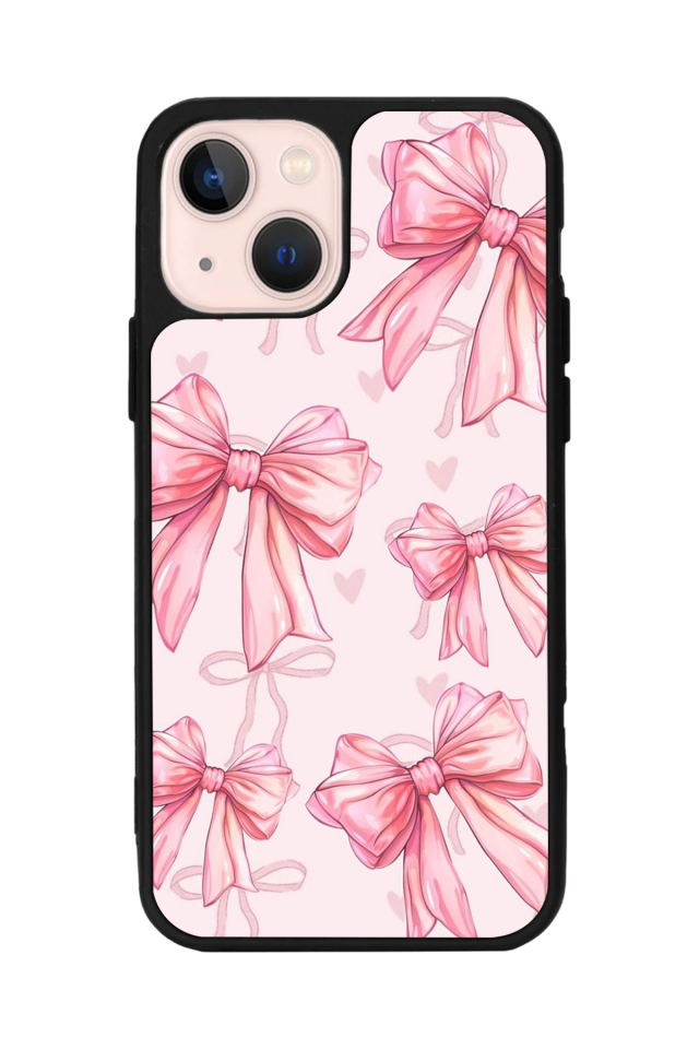 iPhone 15 Plus Uyumlu Kurdele Tasarımlı Glossy Premium Kılıf
