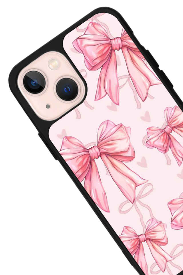 iPhone 15 Plus Uyumlu Kurdele Tasarımlı Glossy Premium Kılıf