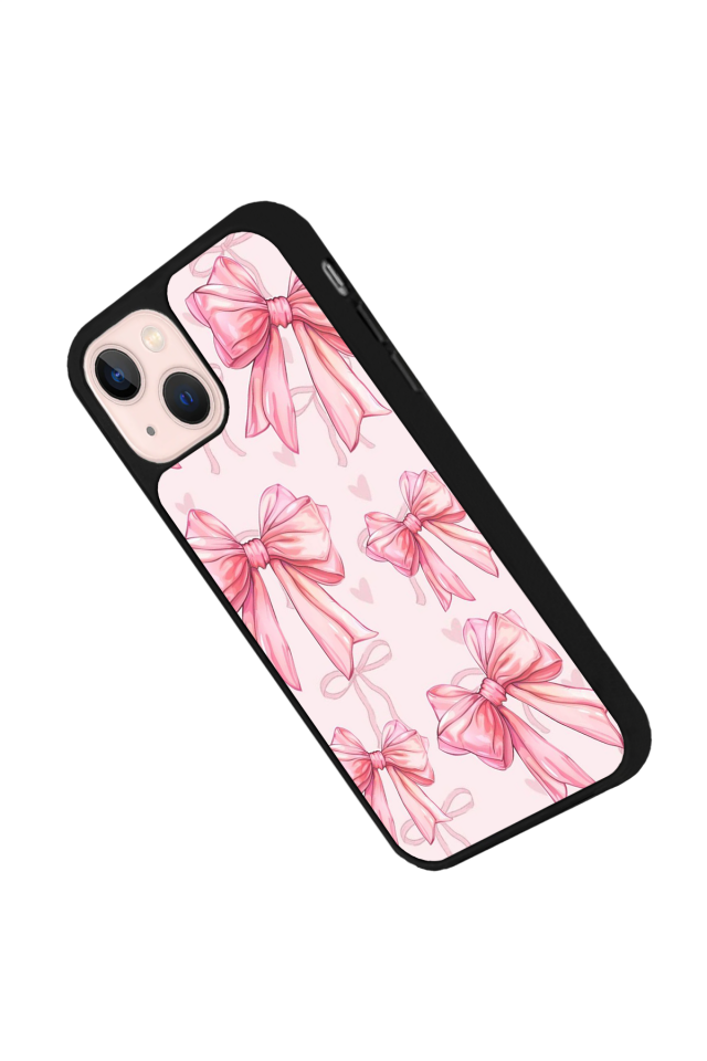 iPhone 15 Plus Uyumlu Kurdele Tasarımlı Glossy Premium Kılıf