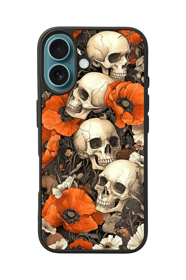 iPhone 16 Plus Uyumlu KuruKafa Tasarımlı Glossy Premium Kılıf