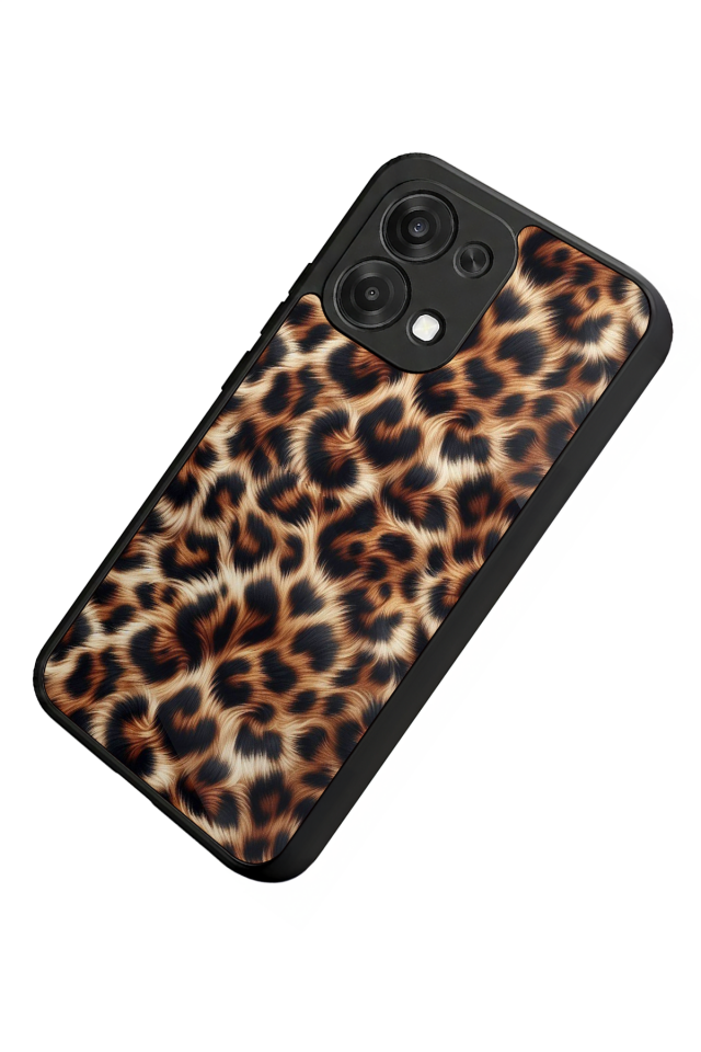 Oppo A6 Pro Uyumlu Leopar Tasarımlı Glossy Premium Kılıf