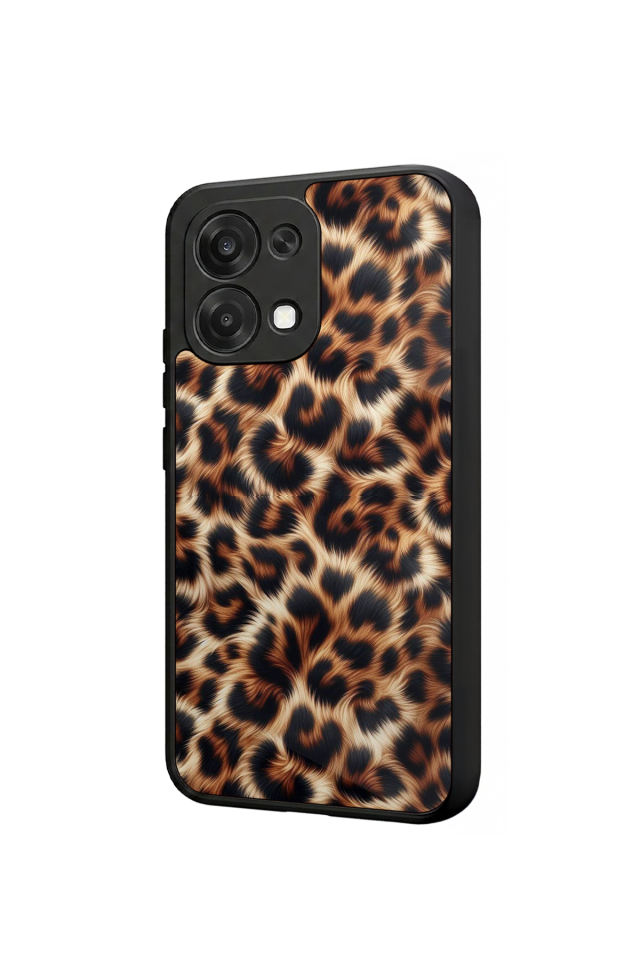 Oppo A6 Pro Uyumlu Leopar Tasarımlı Glossy Premium Kılıf