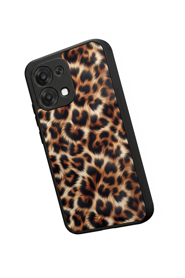Oppo A6 Pro Uyumlu Leopar Tasarımlı Glossy Premium Kılıf
