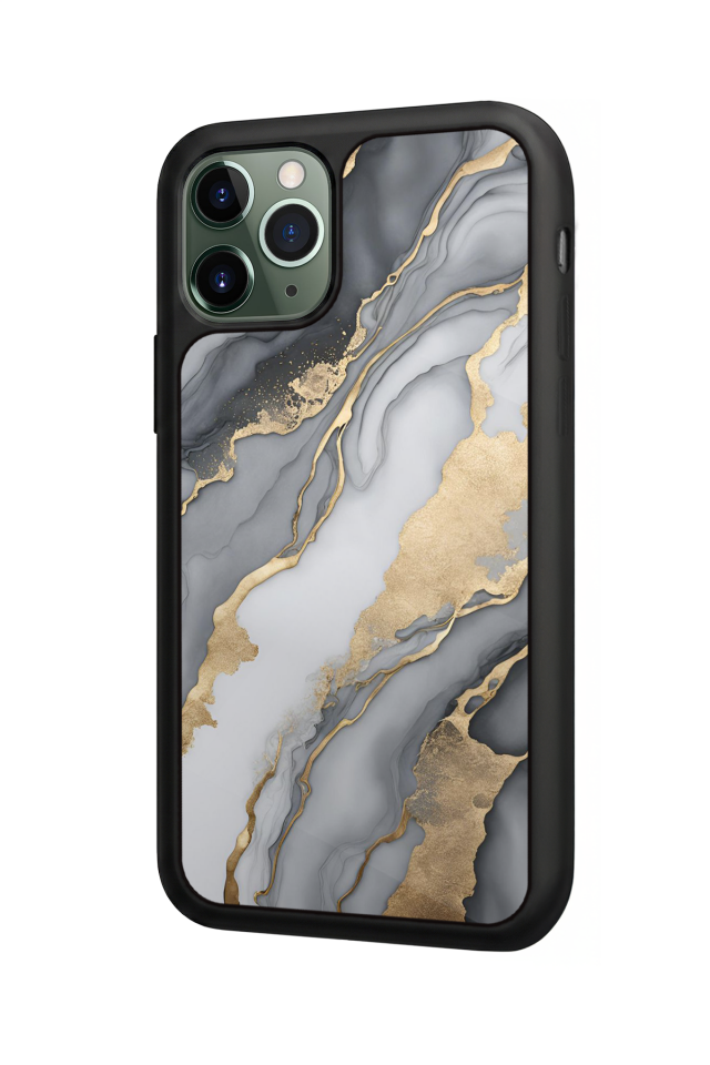iPhone 11 Pro Uyumlu Mermer Marble Tasarımlı Glossy Premium Kılıf