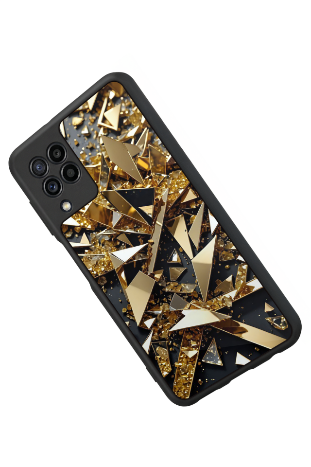 Samsung Galaxy M22 Uyumlu Mermer Marble Tasarımlı Glossy Premium Kılıf